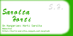 sarolta horti business card